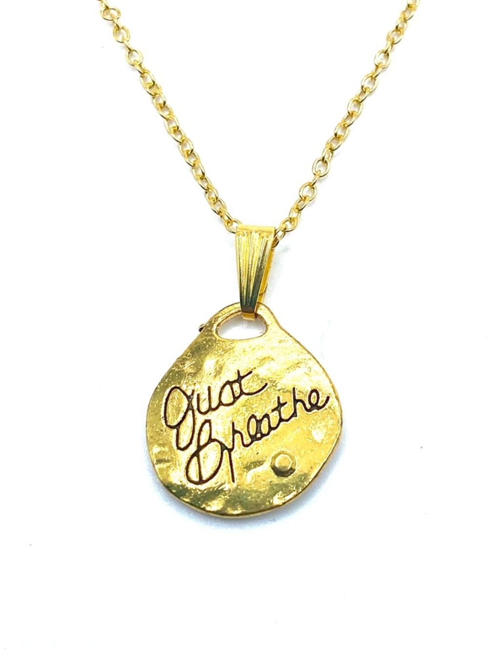 Just Breathe Necklace Gold